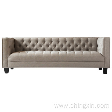 Living Room Sets European Style Tufted Velvet Chesterfield Sofa Settee
